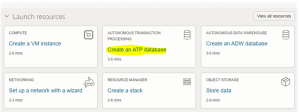 Installation of Autonomous Transaction Processing (ATP) Database