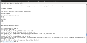 Recover a tablespace using RMAN