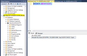 PATCHING: SQL Server 2019 Version