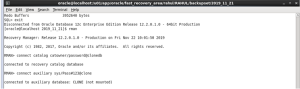 BACKUP DATABASE USING RECOVERY CATALOG.