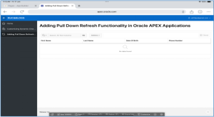 Adding Pull Down Refresh Functionality in Oracle APEX Applications