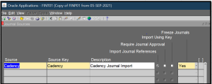 Auto Reversal Journal Setup