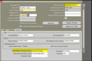AR Transaction Type Mapping from Sales Orders
