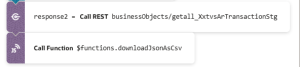 VBCS – Exporting Data as CSV File From Database