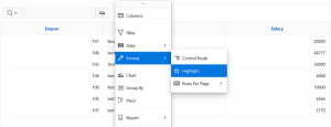 Adding Customized Background Color to the Interactive Report Cell