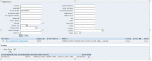 Account details are not able to see from the customer search window.