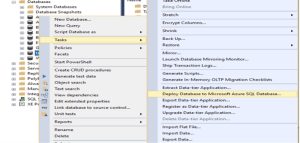 Deploying a SQL Server database to a Microsoft Azure SQL database