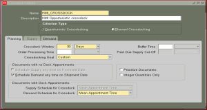 Oracle WMS – Cross Dock Setup