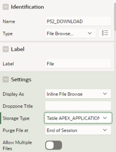 How to preview multiple Blob contents while uploading using file browser in Oracle APEX