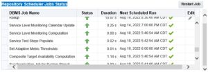 OEM13.4 TARGET STATUS SHOWING WARNING