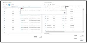 Cash Management Reconciliation Error