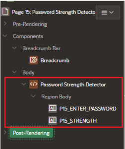 Password strength detector in Oracle Apex