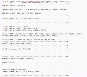 Concurrent Program Failure with Error “FDPSTP failed due to ORA-20100”