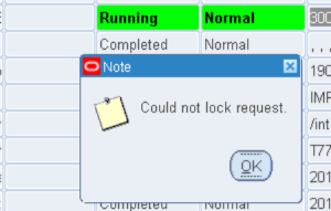 Concurrent request receiving Could Not Lock Request when canceling