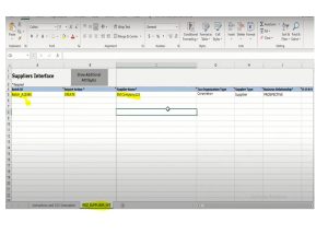 Supplier Master Data Import – FBDI Template