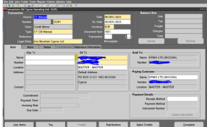 Delete icon Grayed out in AR Transaction