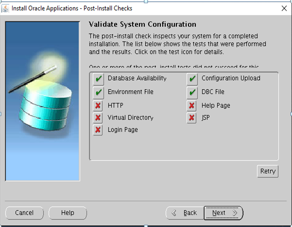 Oracle Ebs R12.1 Post Install Check Error