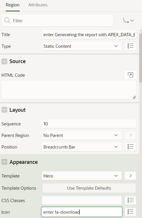 GENERATING THE REPORT WITH APEX_DATA_EXPORT