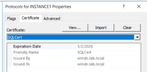 TLS Certificate Renewal in SQL Server