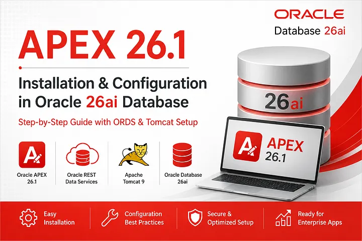 Installation and Configuration of Apex 26.1 in Oracle 26AI Database
